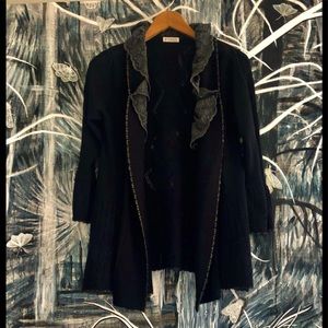 Lace collar cardigan